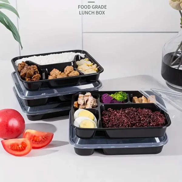 contenedor de comida de 2 y 3 compartimientos tipo bento